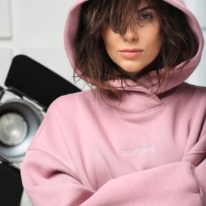women wearing pink hoodie jacket close-up photography
